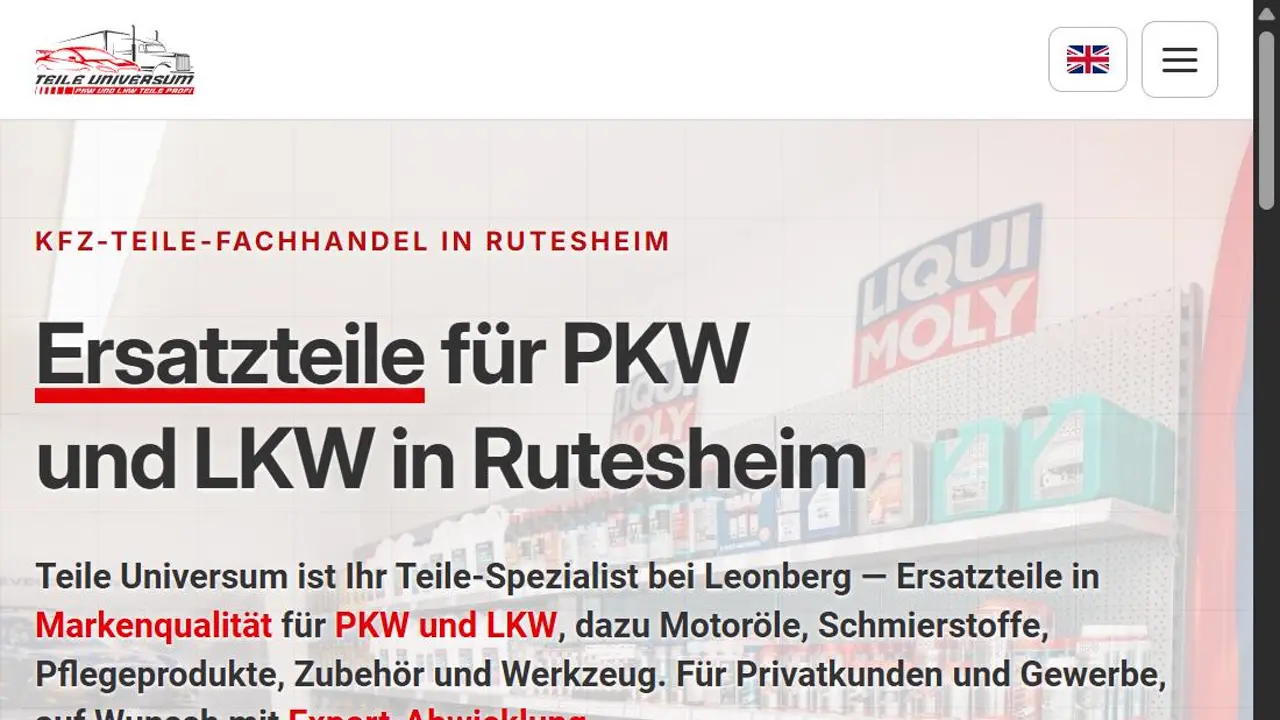 Vorschau der Teile-Universum-Website